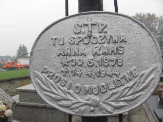 Anna Rams 1878 Nowy Sącz Biegonice - Grobonet - Wyszukiwarka osób pochowanych